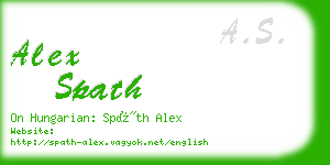 alex spath business card